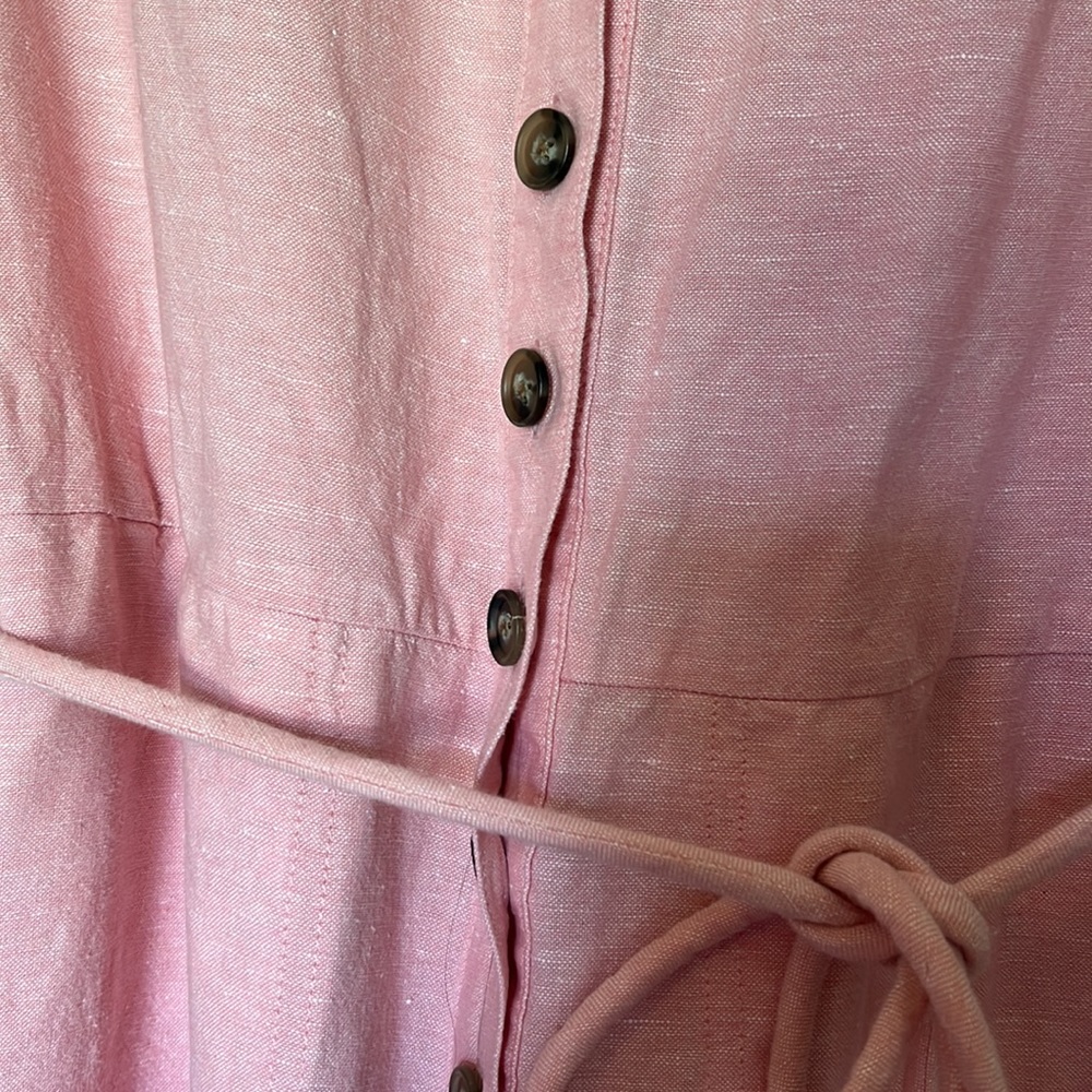 Madewell jumpsuit linen/ cotton blend pink xxs - Picture 4 of 9